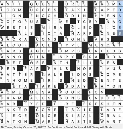 We have splitted the solution of New York Times crossword for OCTOBER 23 into two sections (Across). . Rough rug fiber nyt crossword